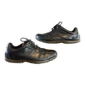Timberland Men's Black Leather Square Toe Casual Shoes, Size 10